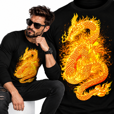 LONGSLEEVE  ŚMIESZNY DRAGON FIRE